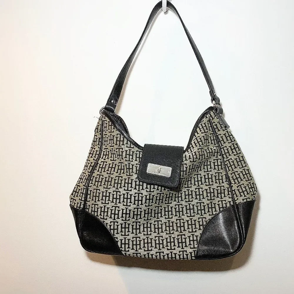 Tommy‎ Hilfiger Black/Tan Initialed Purse